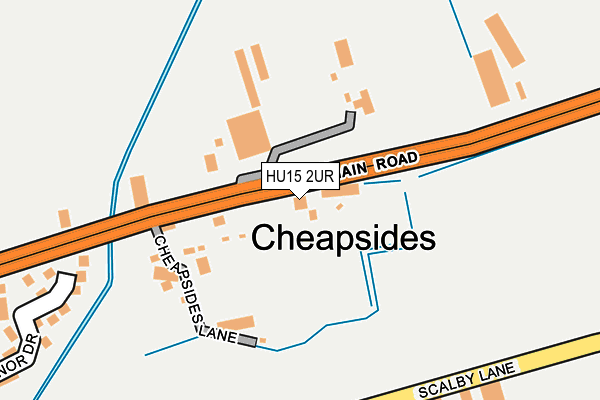 HU15 2UR map - OS OpenMap – Local (Ordnance Survey)