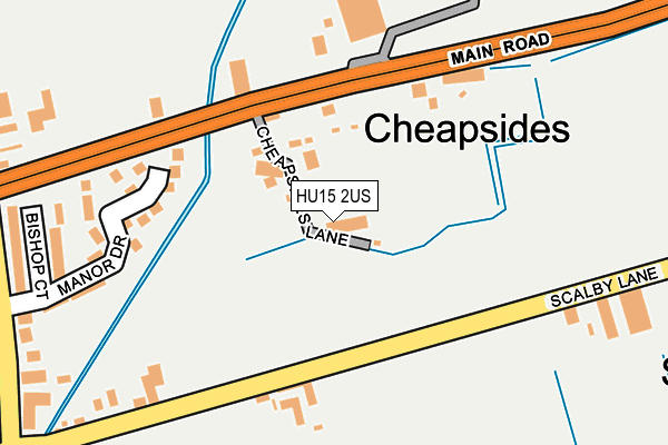 HU15 2US map - OS OpenMap – Local (Ordnance Survey)