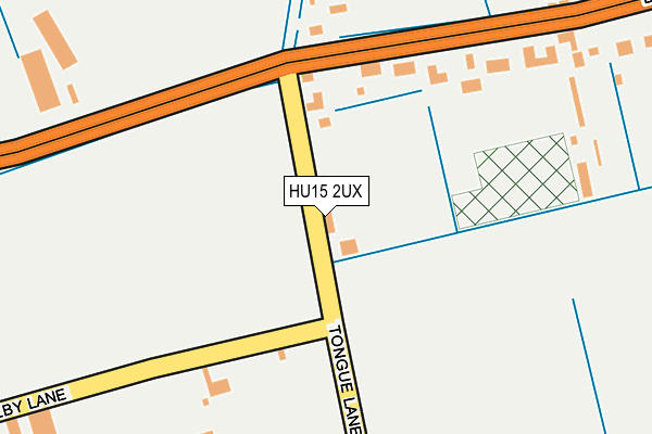 HU15 2UX map - OS OpenMap – Local (Ordnance Survey)