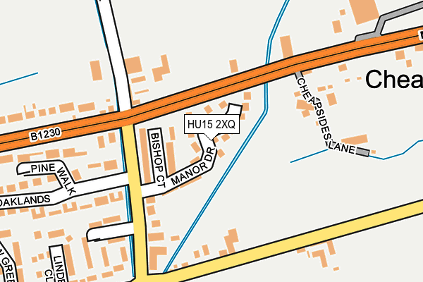 HU15 2XQ map - OS OpenMap – Local (Ordnance Survey)