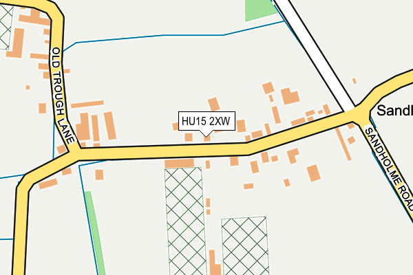 HU15 2XW map - OS OpenMap – Local (Ordnance Survey)