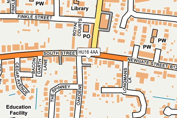 HU16 4AA map - OS OpenMap – Local (Ordnance Survey)