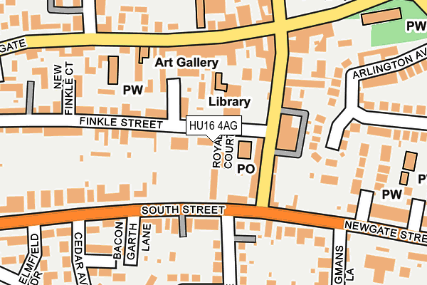 HU16 4AG map - OS OpenMap – Local (Ordnance Survey)