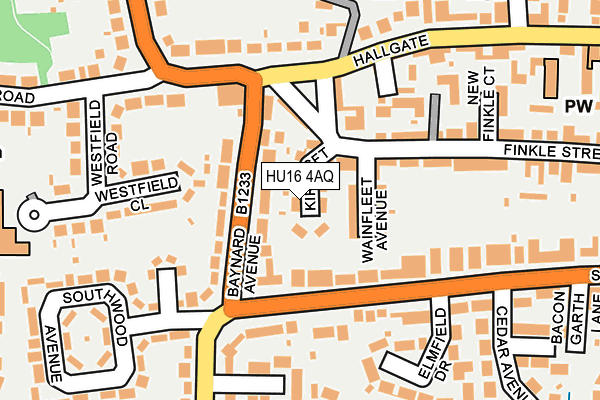 HU16 4AQ map - OS OpenMap – Local (Ordnance Survey)