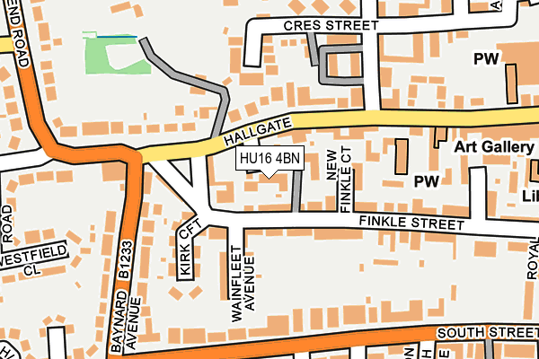 HU16 4BN map - OS OpenMap – Local (Ordnance Survey)