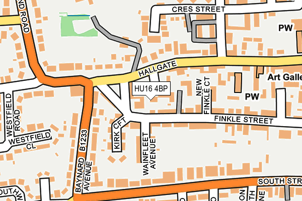 HU16 4BP map - OS OpenMap – Local (Ordnance Survey)