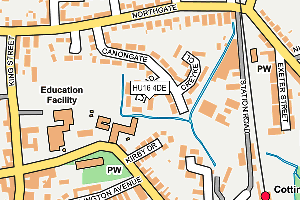 HU16 4DE map - OS OpenMap – Local (Ordnance Survey)
