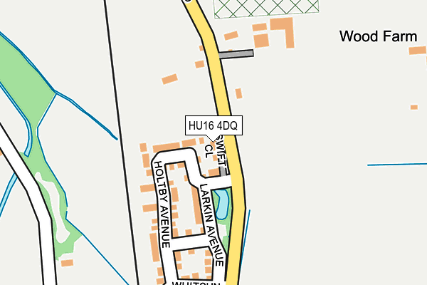 HU16 4DQ map - OS OpenMap – Local (Ordnance Survey)