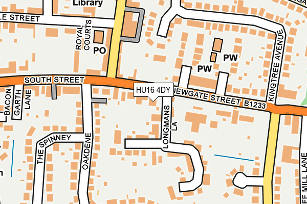 HU16 4DY map - OS OpenMap – Local (Ordnance Survey)