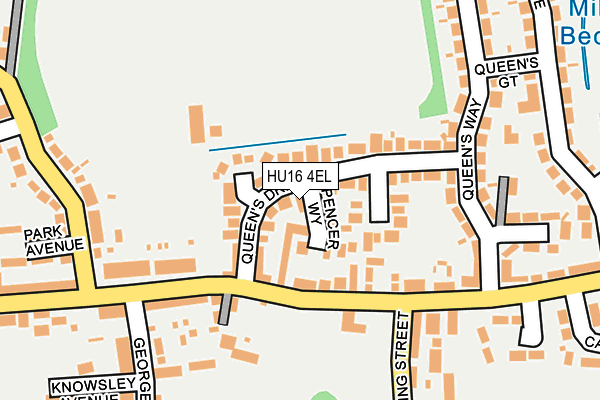 HU16 4EL map - OS OpenMap – Local (Ordnance Survey)