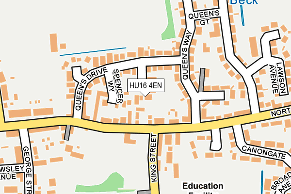 HU16 4EN map - OS OpenMap – Local (Ordnance Survey)