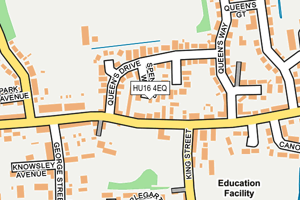 HU16 4EQ map - OS OpenMap – Local (Ordnance Survey)