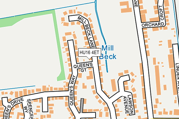 HU16 4ET map - OS OpenMap – Local (Ordnance Survey)