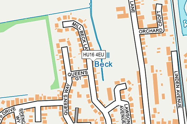 HU16 4EU map - OS OpenMap – Local (Ordnance Survey)