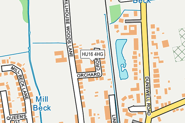 HU16 4HG map - OS OpenMap – Local (Ordnance Survey)