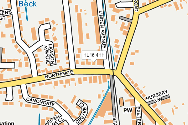 HU16 4HH map - OS OpenMap – Local (Ordnance Survey)
