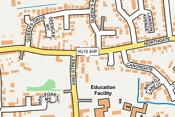 HU16 4HP map - OS OpenMap – Local (Ordnance Survey)
