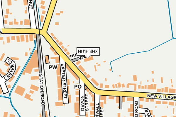 HU16 4HX map - OS OpenMap – Local (Ordnance Survey)