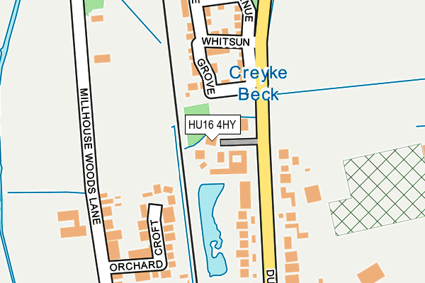 HU16 4HY map - OS OpenMap – Local (Ordnance Survey)