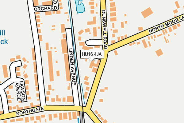 HU16 4JA map - OS OpenMap – Local (Ordnance Survey)