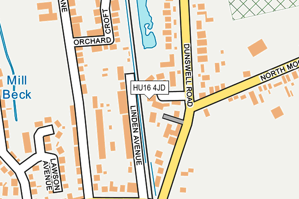 HU16 4JD map - OS OpenMap – Local (Ordnance Survey)
