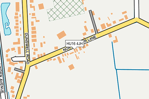 HU16 4JH map - OS OpenMap – Local (Ordnance Survey)