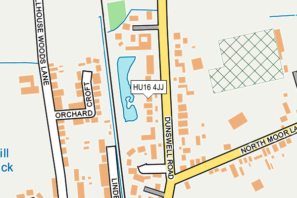 HU16 4JJ map - OS OpenMap – Local (Ordnance Survey)