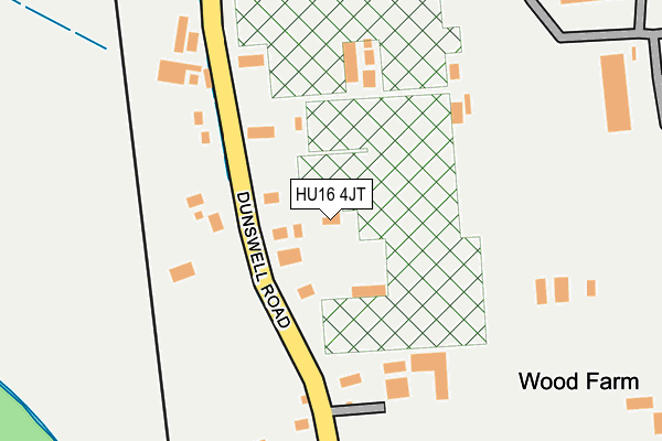 HU16 4JT map - OS OpenMap – Local (Ordnance Survey)