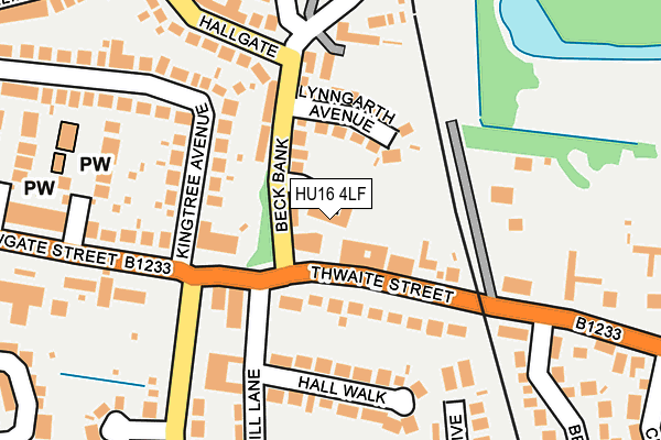 HU16 4LF map - OS OpenMap – Local (Ordnance Survey)