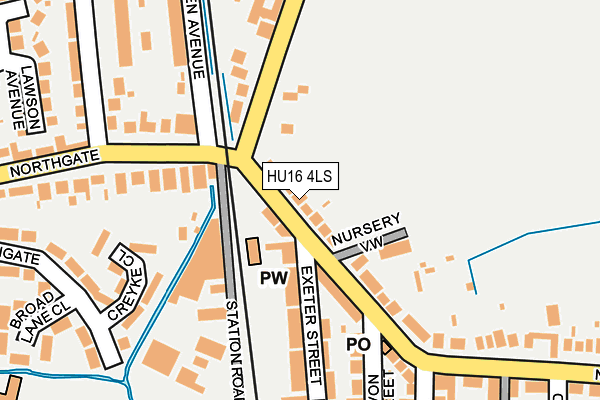 HU16 4LS map - OS OpenMap – Local (Ordnance Survey)