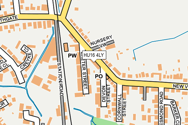 HU16 4LY map - OS OpenMap – Local (Ordnance Survey)