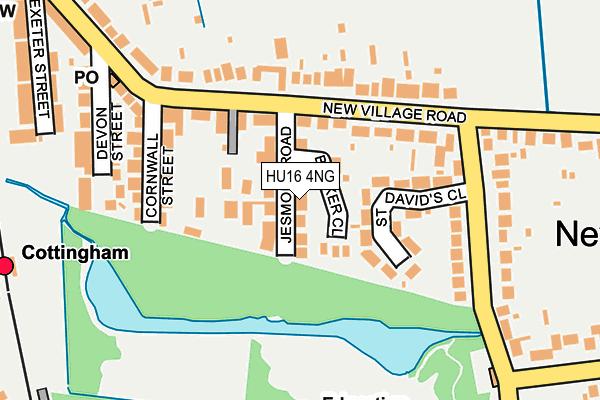 HU16 4NG map - OS OpenMap – Local (Ordnance Survey)