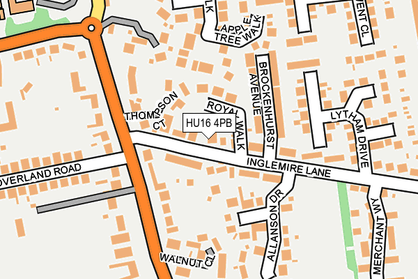 HU16 4PB map - OS OpenMap – Local (Ordnance Survey)