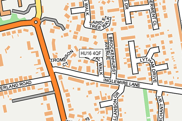 HU16 4QF map - OS OpenMap – Local (Ordnance Survey)