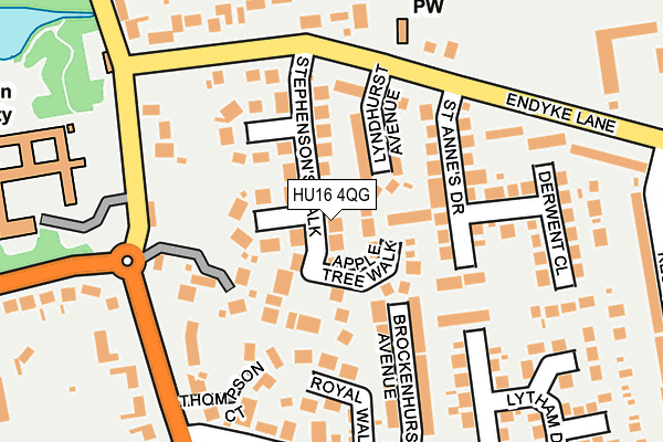 HU16 4QG map - OS OpenMap – Local (Ordnance Survey)