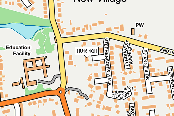 HU16 4QH map - OS OpenMap – Local (Ordnance Survey)