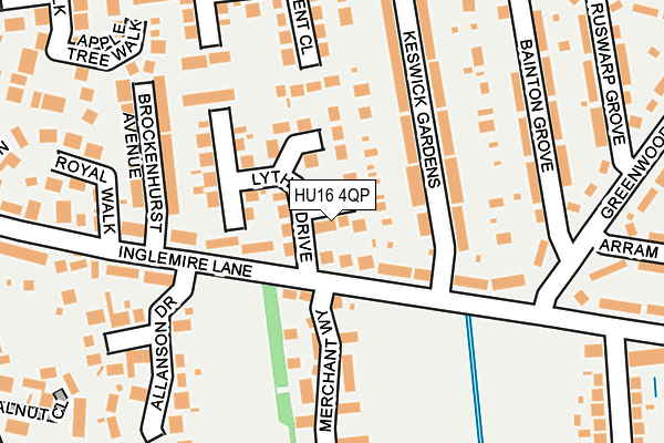 HU16 4QP map - OS OpenMap – Local (Ordnance Survey)