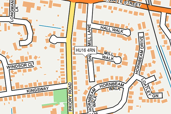 HU16 4RN map - OS OpenMap – Local (Ordnance Survey)