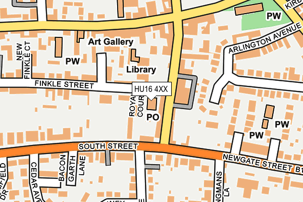 HU16 4XX map - OS OpenMap – Local (Ordnance Survey)