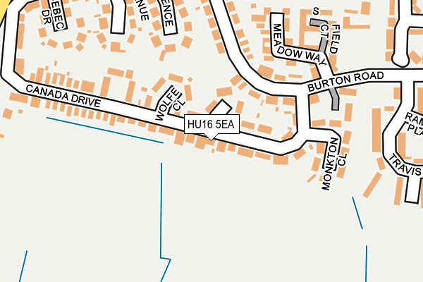 HU16 5EA map - OS OpenMap – Local (Ordnance Survey)