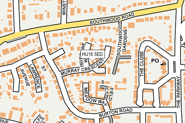 HU16 5ED map - OS OpenMap – Local (Ordnance Survey)