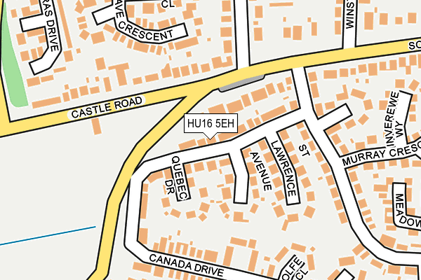 HU16 5EH map - OS OpenMap – Local (Ordnance Survey)