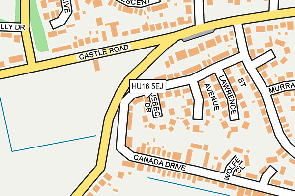HU16 5EJ map - OS OpenMap – Local (Ordnance Survey)