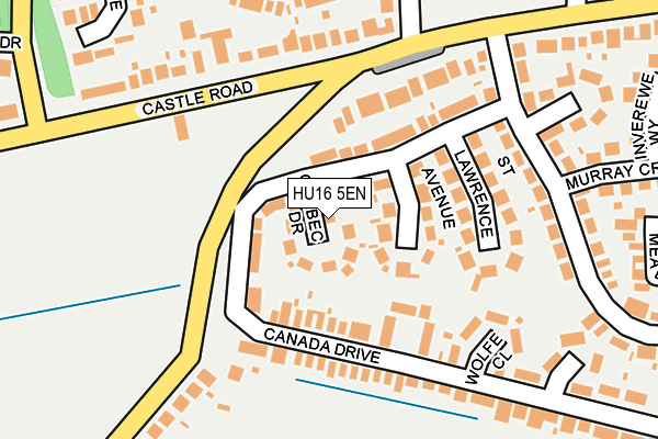 HU16 5EN map - OS OpenMap – Local (Ordnance Survey)