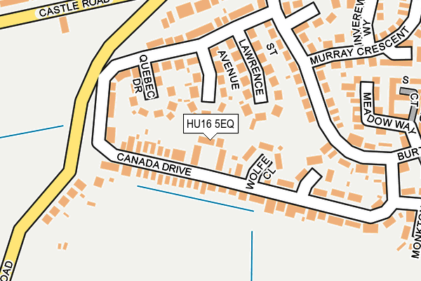 HU16 5EQ map - OS OpenMap – Local (Ordnance Survey)