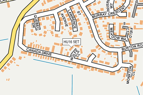 HU16 5ET map - OS OpenMap – Local (Ordnance Survey)