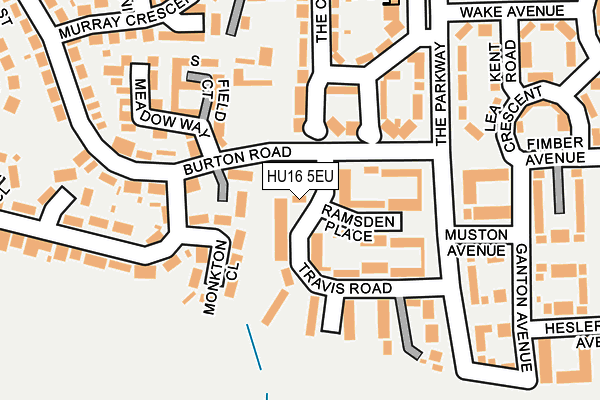 HU16 5EU map - OS OpenMap – Local (Ordnance Survey)