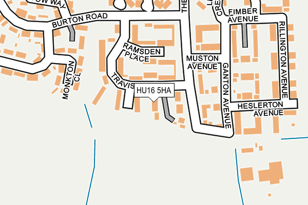 HU16 5HA map - OS OpenMap – Local (Ordnance Survey)