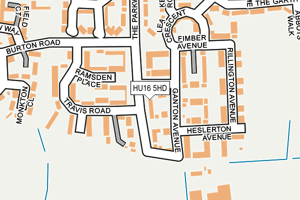 HU16 5HD map - OS OpenMap – Local (Ordnance Survey)