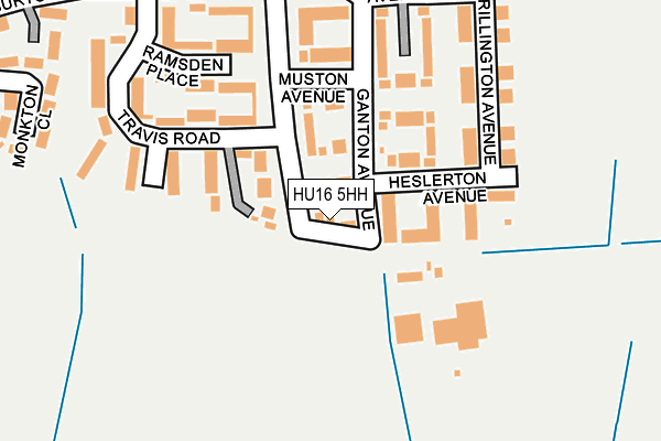 HU16 5HH map - OS OpenMap – Local (Ordnance Survey)